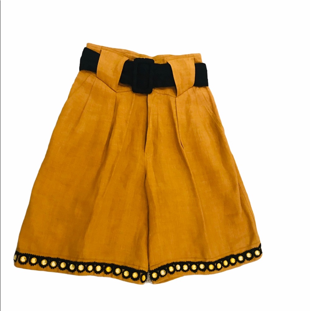 Vintage Norbert Nel high waisted linen shorts